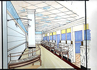 artist rendering of the historic building